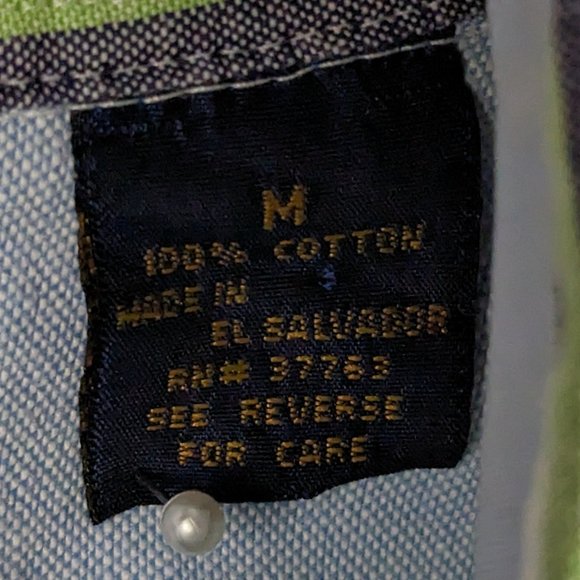 Gulf Traders* Men's Classic Short Sleeve Button Down Curved‎ Hem Shirt~ Medium - Picture 4 of 11